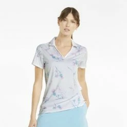 PUMA Golf Puma Womens MATTR Lowlands Polo -golf Shop 535510 02 mod01 71417.1669155346