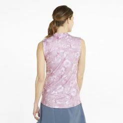 PUMA Golf Puma Womens Cloudspun Iris Sleeveless Polo -golf Shop 535511 03 mod02 16842.1673904265