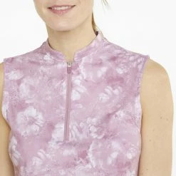 PUMA Golf Puma Womens Cloudspun Iris Sleeveless Polo -golf Shop 535511 03 mod04 17198.1673904265