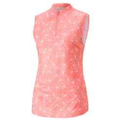 PUMA Golf Puma Womens Cloudspun Island Flower Sleeveless Polo -golf Shop 537494 02 17637.1679082524