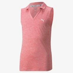 PUMA Golf Puma Girls Sleeveless Heather Polo -golf Shop 579314 21 1 94797.1665507444
