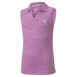 PUMA Golf Puma Girls Sleeveless Heather Polo -golf Shop 579314 23 07250.1665507444