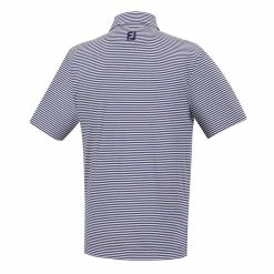 FootJoy Golf FootJoy Lisle Feeder Stripe Self Collar Polo -golf Shop FJ 22157 02 19276.1675972290