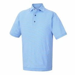 FootJoy Golf FootJoy Lisle Feeder Stripe Self Collar Polo -golf Shop FJ 22159 01 24777.1675972290