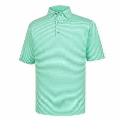 FootJoy Golf FootJoy Lisle Feeder Stripe Self Collar Polo -golf Shop FJ 22297 01 22835.1675972290