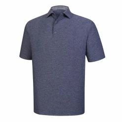 FootJoy Golf FootJoy ProDry Solid Lisle Golf Shirt With Stripe Accent -golf Shop FJ 25702 01 25807.1675966578
