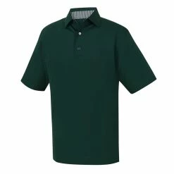 FootJoy Golf FootJoy ProDry Solid Lisle Golf Shirt With Stripe Accent -golf Shop FJ 32901 01 76140.1675966578