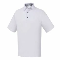 FootJoy Golf FootJoy ProDry Solid Lisle Golf Shirt With Stripe Accent -golf Shop FJ 32906 01 45014.1675966578