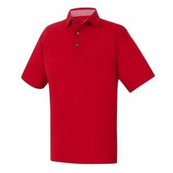 FootJoy Golf FootJoy ProDry Solid Lisle Golf Shirt With Stripe Accent -golf Shop FJ 32939 01 10754.1675966578