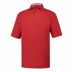 FootJoy Golf FootJoy ProDry Solid Lisle Golf Shirt With Stripe Accent -golf Shop FJ 32953 01 28421.1675966578