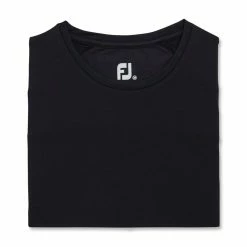 golf Shop -golf Shop FootJoy Womens Short Sleeve Crew Neck Shirt BLK b 75401.1676061621