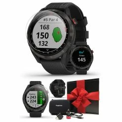 Garmin Approach S42 GPS Golf Watch -golf Shop GARMINAPPROACHS42BLACKGIFTBOXBUNDLE