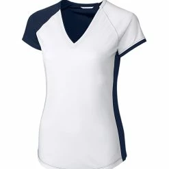 Cutter & Buck Ladies Presley V-Neck Shirt -golf Shop LBK00013 NA MANN HG 60345.1649713683