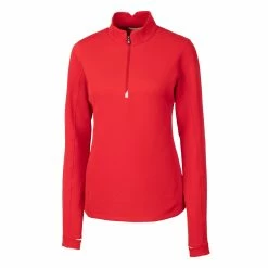 Cutter & Buck Ladies Traverse Stretch Quarter Zip Pullover -golf Shop LCK00033 RD MANN HG 16658.1668803655