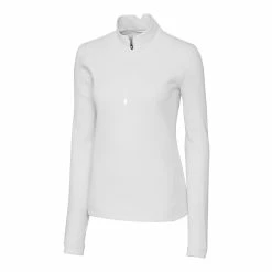 Cutter & Buck Ladies Traverse Stretch Quarter Zip Pullover -golf Shop LCK00033 WH MANN HG 31174.1668803655
