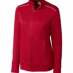 Cutter & Buck Women's WeatherTec Ridge Full Zip -golf Shop LCK02571 CDR MANN HG 49136.1668534296