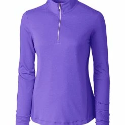 Cutter & Buck Ladies Madeline Half Zip Mockneck Top -golf Shop LCK08651 GPE MANN HG 48196.1649800453