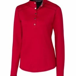 Cutter & Buck Ladies Long Sleeve Evergreen Reversible Overknit -golf Shop LCK08716 RD MANN HG 13850.1649798770