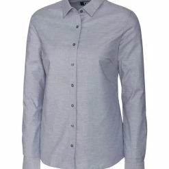 Cutter & Buck Ladies Long Sleeve Stretch Oxford -golf Shop LCW00003 CC MANN HG 27834.1668810704