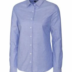 Cutter & Buck Ladies Long Sleeve Stretch Oxford -golf Shop LCW00003 FB MANN HG 40249.1668810704