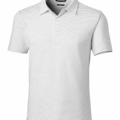 Cutter & Buck Forge Pencil Stripe Tailored Fit Polo -golf Shop MCK00145 WH MANN HG 57579.1633540292
