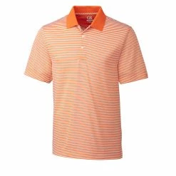 Cutter & Buck DryTec Trevor Stripe Polo -golf Shop MCK00332 ORBWH MANN HG 40448.1649280371