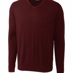 Cutter & Buck Lakemont V-Neck Sweater -golf Shop MCS07726 BRD MANN HG 30250.1649436107