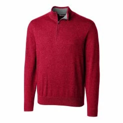 Cutter & Buck Lakemont Tri-Blend Quarter Zip Sweater -golf Shop MCS07728 CDR MANN HG 34578.1649369430