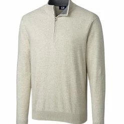 Cutter & Buck Lakemont Tri-Blend Quarter Zip Sweater -golf Shop MCS07728 OMH MANN HG 74094.1649369430