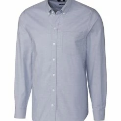 Cutter & Buck Long Sleeve Tailored Fit Stretch Oxford Shirt -golf Shop MCW00139 LTB MANN HG 34683.1633539174
