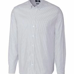 Cutter & Buck Long Sleeve Stretch Oxford Stripe Shirt 9 Cutter & Buck Long Sleeve Stretch Oxford Stripe Shirt -golf Shop MCW00141 LTB MANN HG 29469.1637274261