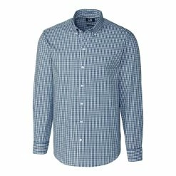 Cutter & Buck Long Sleeve Stretch Gingham - Big & Tall -golf Shop MCW00143 LYN MANN HG 43324.1668810998