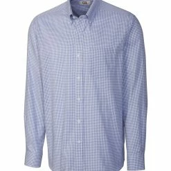 Cutter & Buck Long Sleeve Epic Easy Care Tattersall - Big & Tall -golf Shop MCW01891 FB MANN HG 67353.1668801270