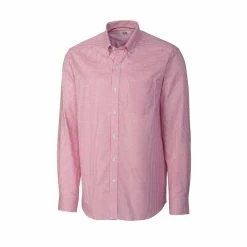 Cutter & Buck Tattersall Long Sleeve Shirt -golf Shop MCW01891 RD MANN HG 47761.1634157562