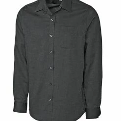 Cutter & Buck Men's Long Sleeve Tailored Fit Spread Nailshead