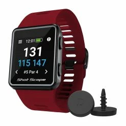 Shot Scope V3 Golf GPS Watch With Performance Tracking -golf Shop Shot Scope V3 Red 1