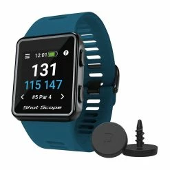 Shot Scope V3 Golf GPS Watch With Performance Tracking -golf Shop Shot Scope V3 Teal 1