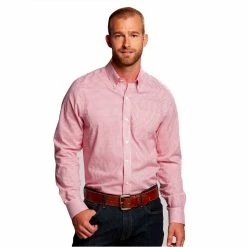 Cutter & Buck Long Sleeve Tailored Fit Tattersall Shirt