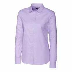 Cutter & Buck Ladies Long Sleeve Stretch Oxford Stripe Shirt -golf Shop Untitled Artwork 5 97249.1668810853